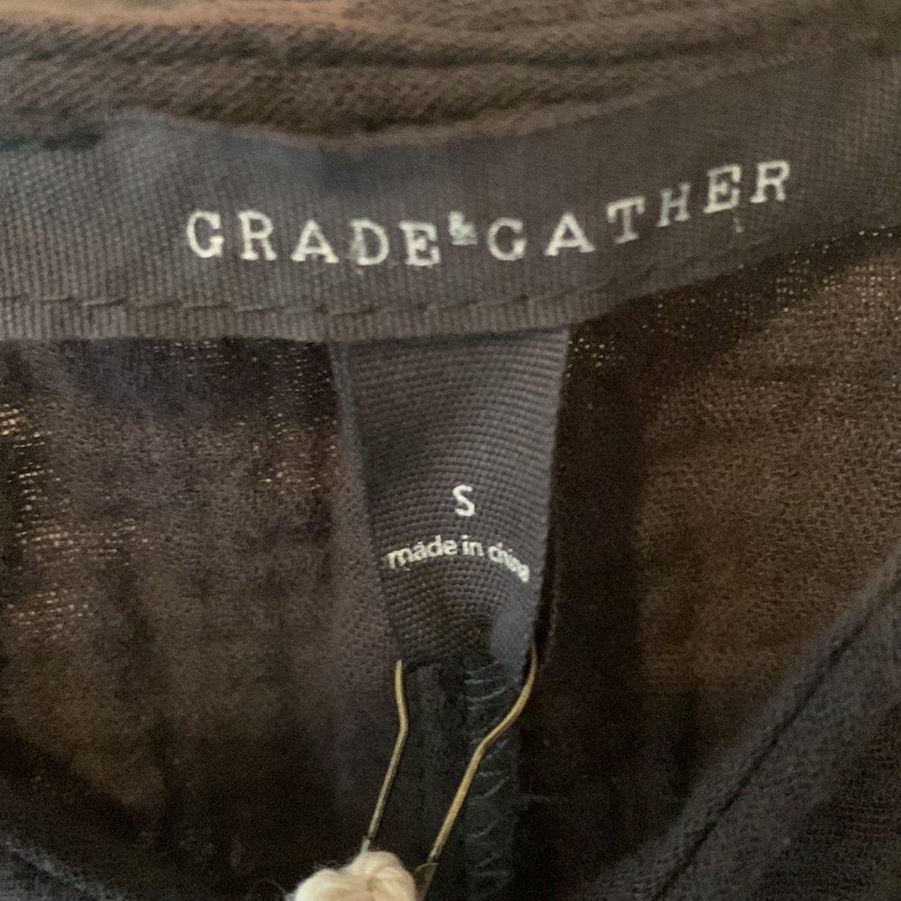 Grade &Gather cotton Double Gauze jumpsuit in faded black. Net. Retail 54 - Picture 9 of 12